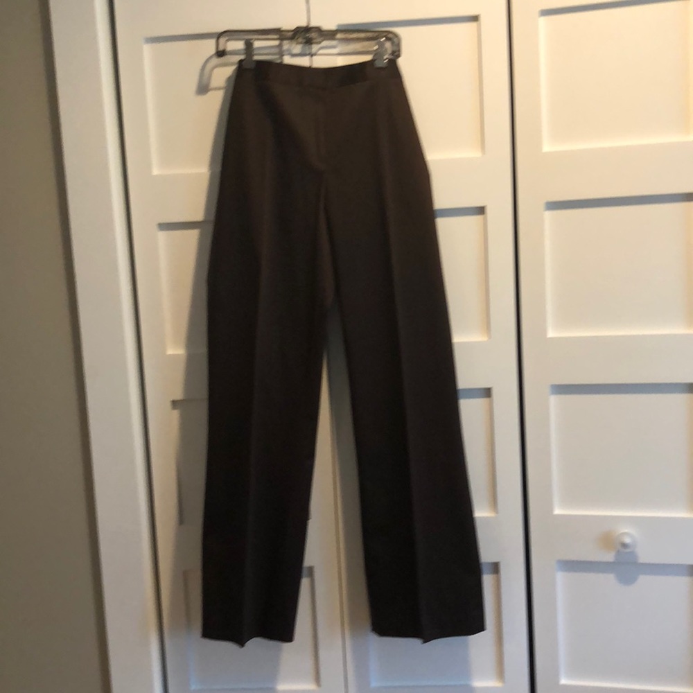 Brown wide leg dress pant